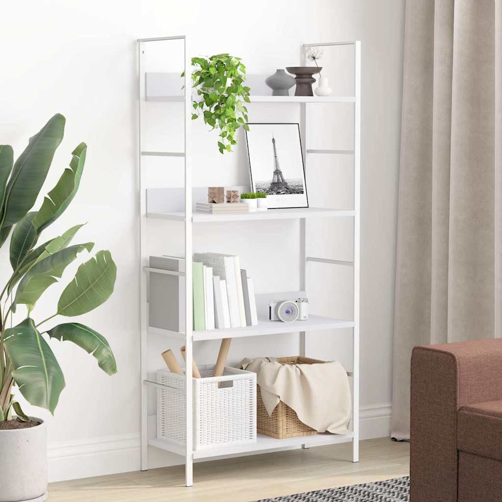 Vidaxl boekenkast met 4 schappen 60x27,6x124,5 cm bewerkt hout wit