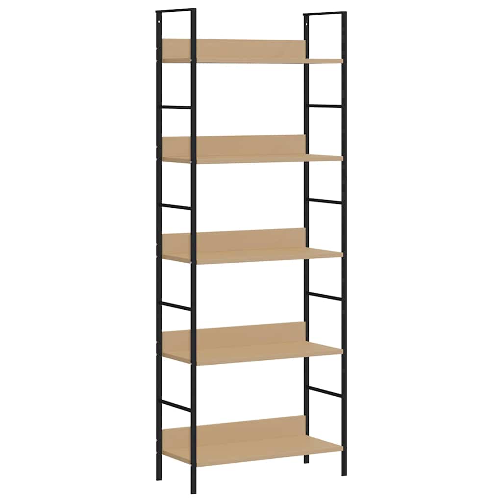Vidaxl boekenkast 5 schappen 60x27,6x158,5 cm bewerkt hout eikenkleur