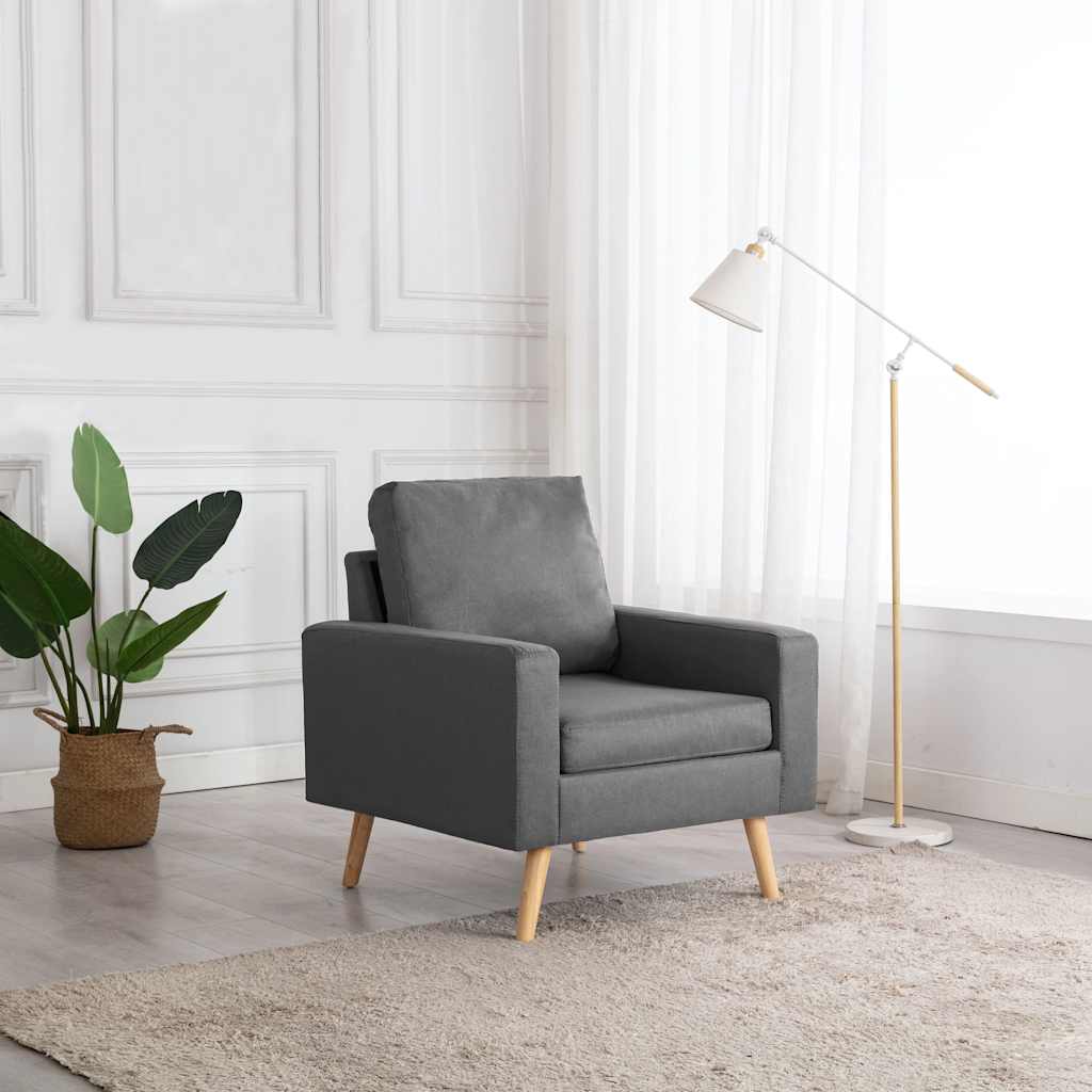 Vidaxl fauteuil stof lichtgrijs