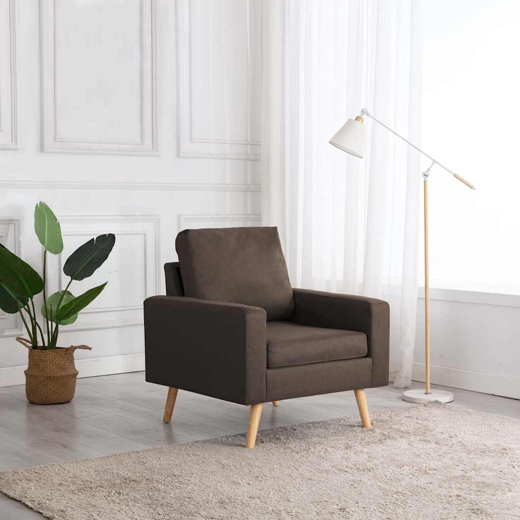Vidaxl fauteuil stof bruin