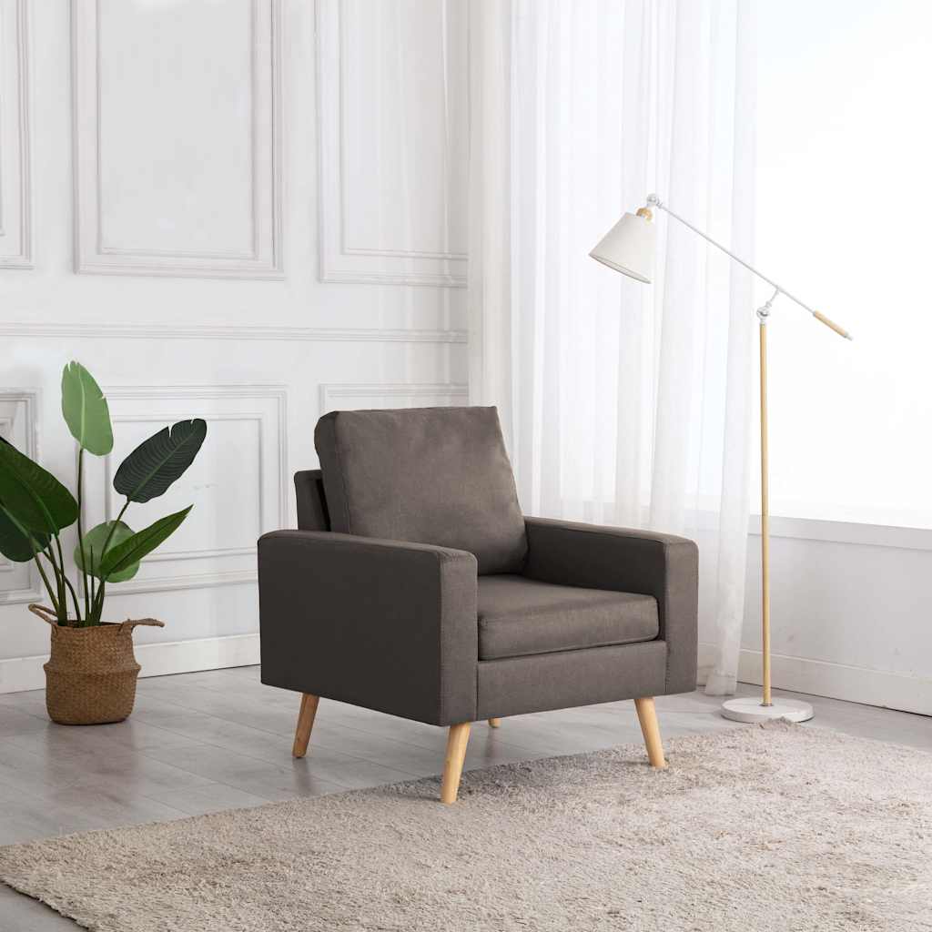Vidaxl fauteuil stof taupe