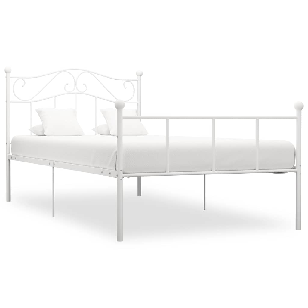 Vidaxl bedframe metaal wit 90x200 cm