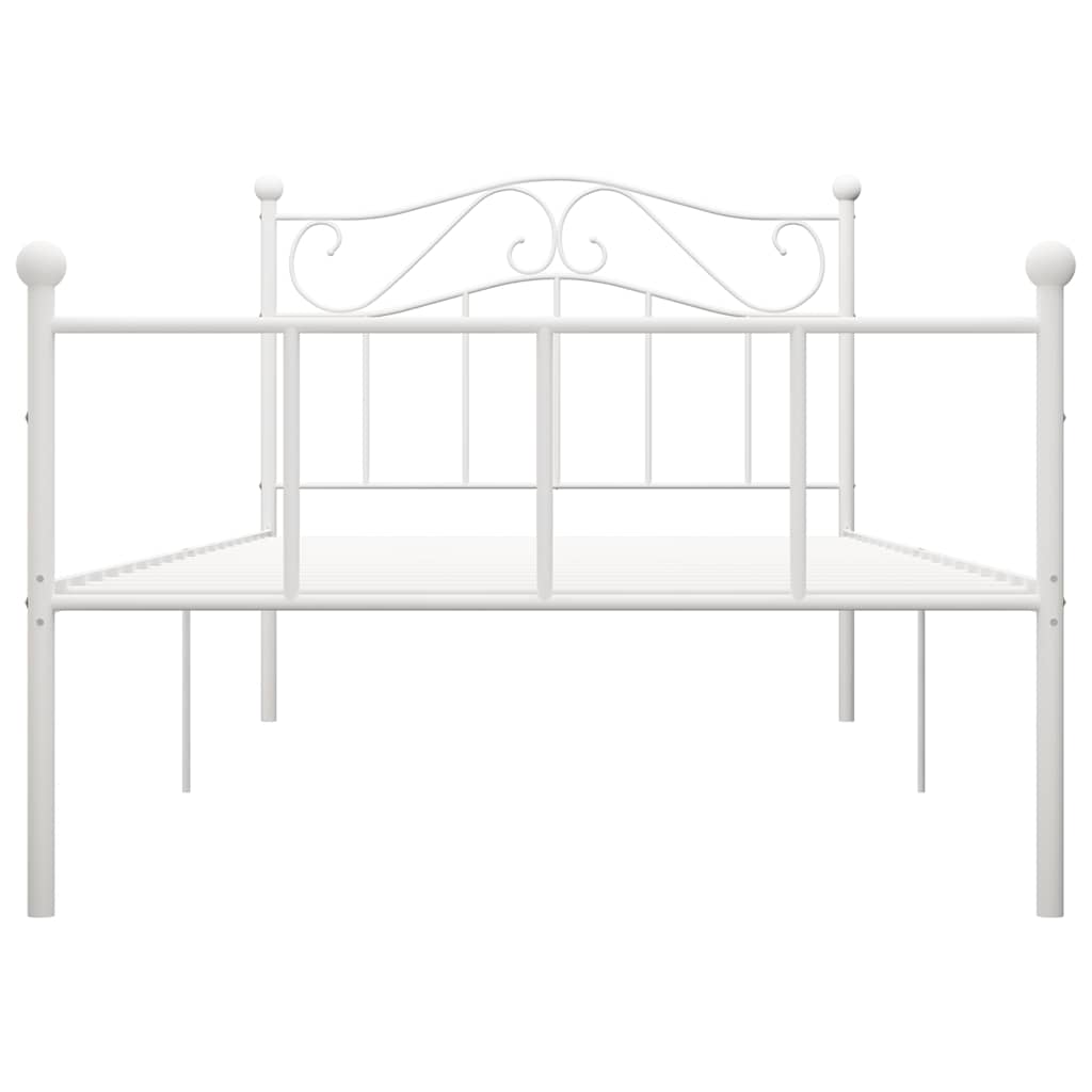 Vidaxl bedframe metaal wit 100x200 cm