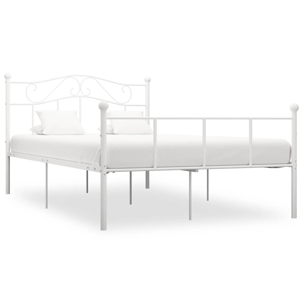 Vidaxl bedframe metaal wit 120x200 cm