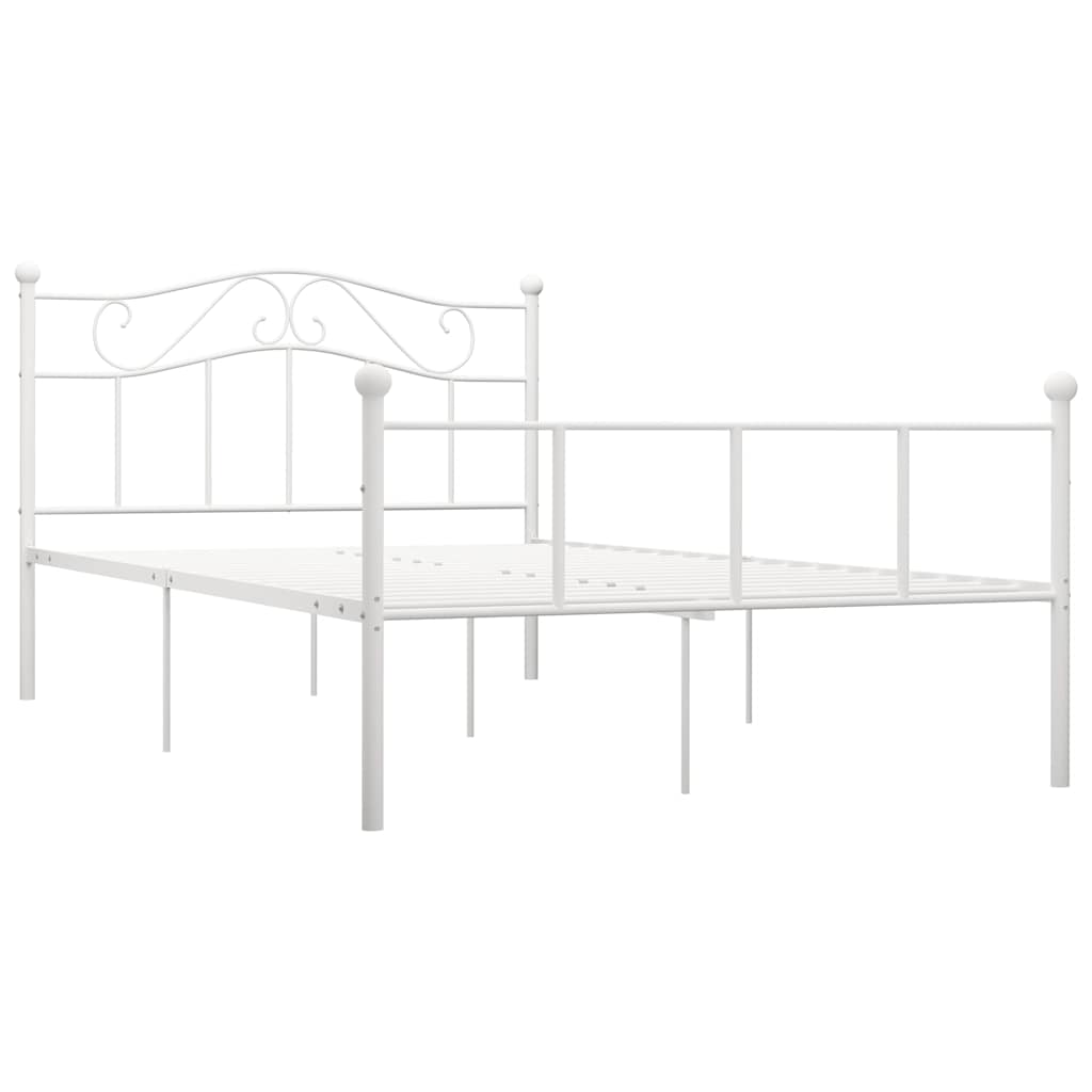 Vidaxl bedframe metaal wit 140x200 cm