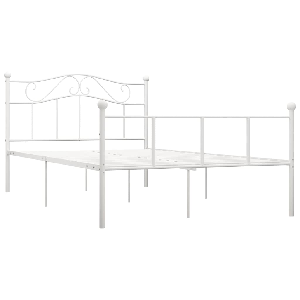Vidaxl bedframe metaal wit 160x200 cm