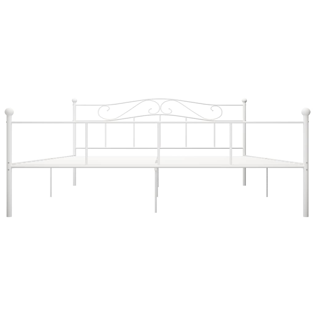 Vidaxl bedframe metaal wit 180x200 cm