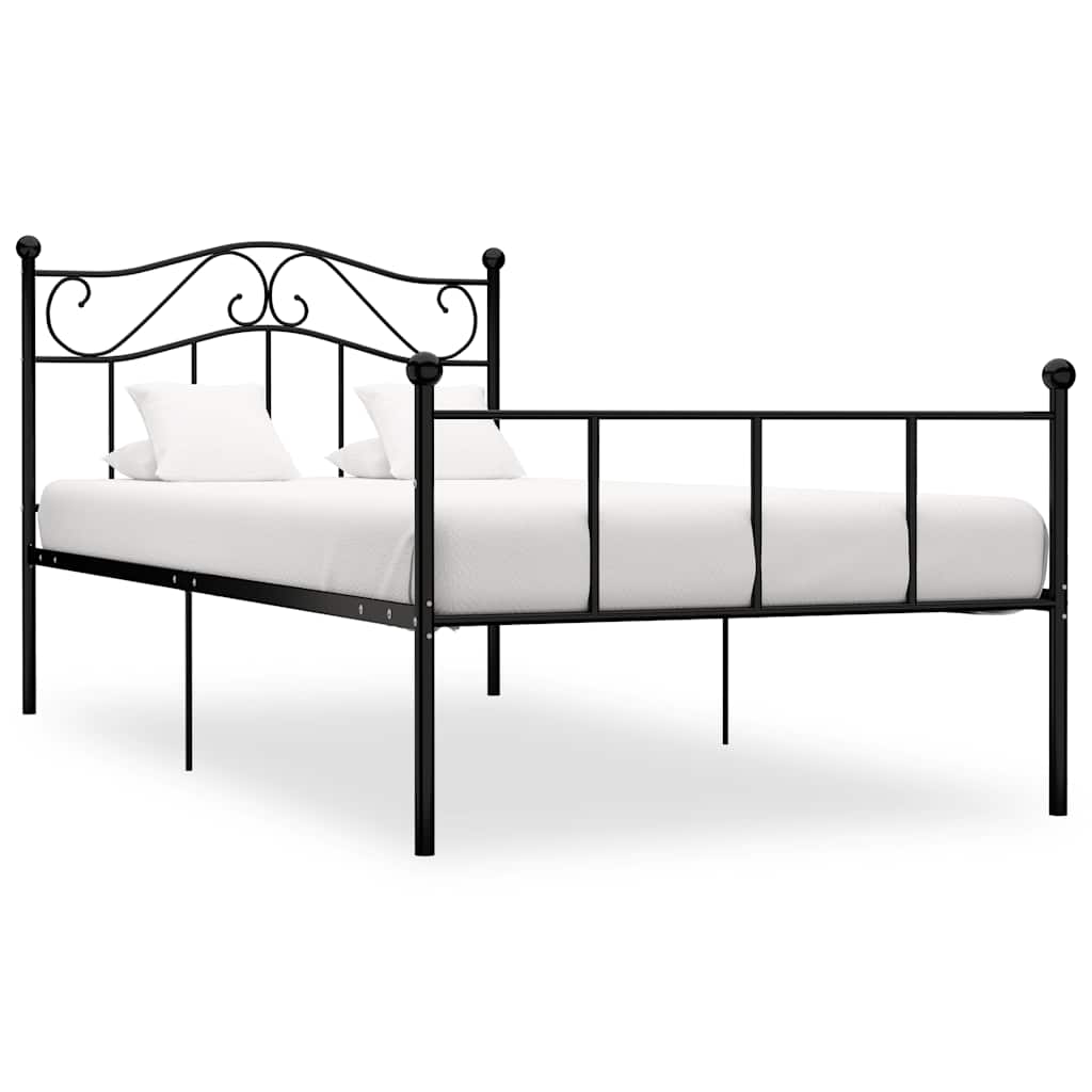 Vidaxl bedframe metaal zwart 90x200 cm