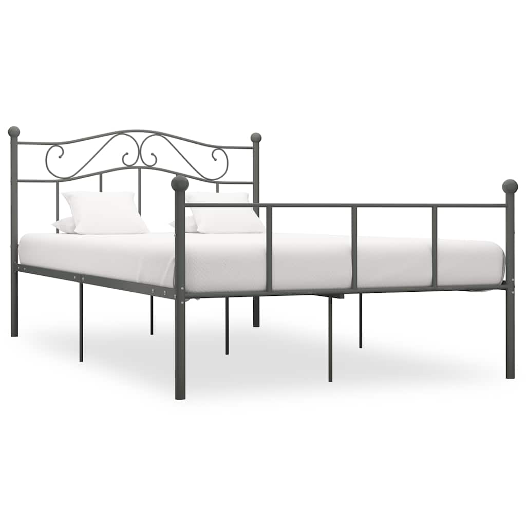 Vidaxl bedframe metaal grijs 160x200 cm