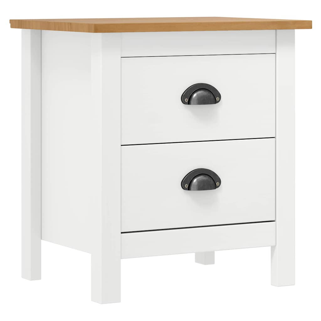 Vidaxl nachtkastjes 2 st hill 46x35x49,5 cm grenenhout wit