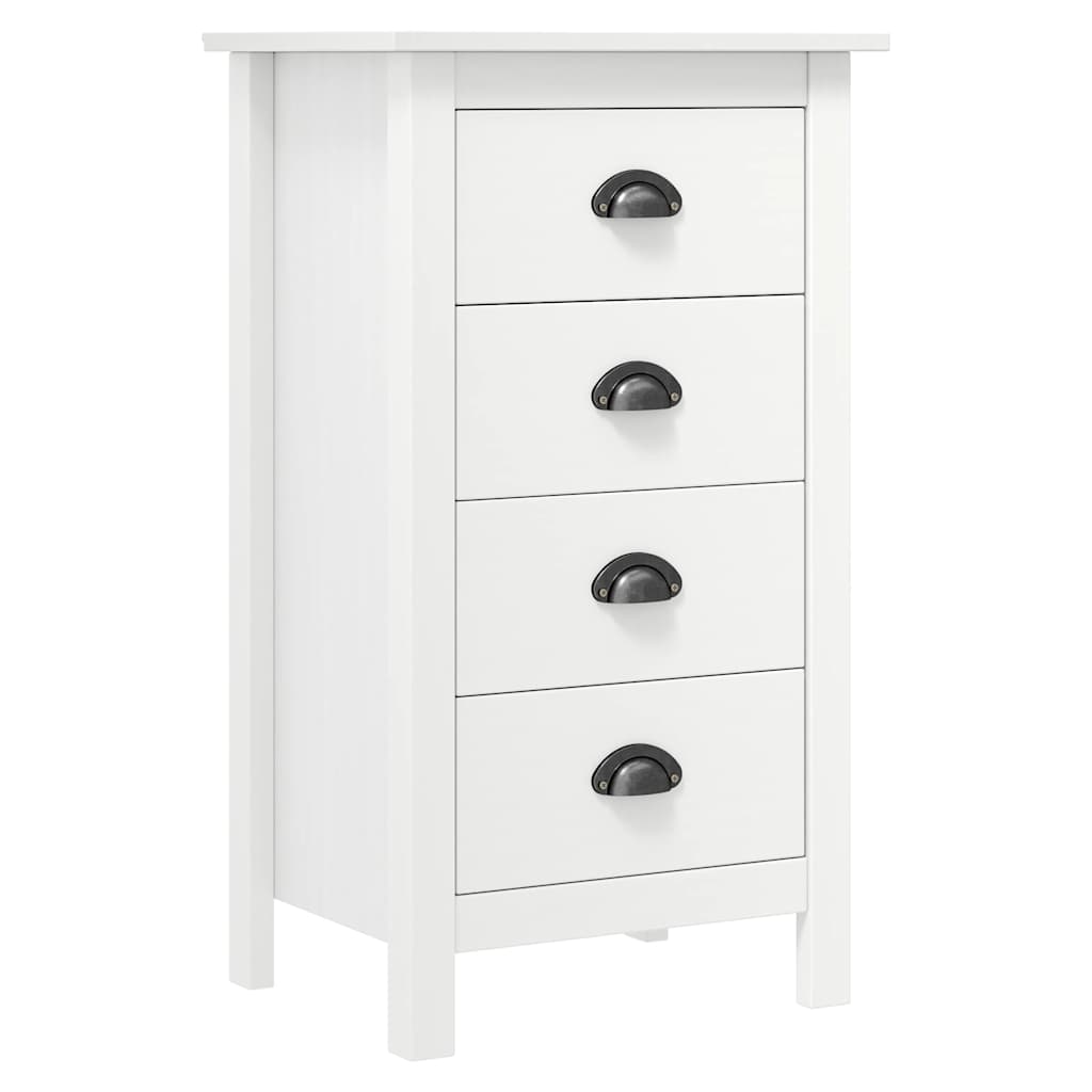 Vidaxl dressoir hill 46x35x80 cm massief grenenhout wit
