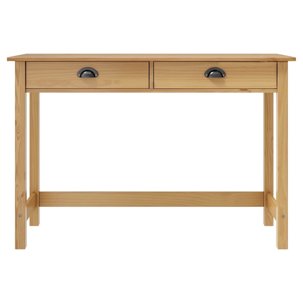 Vidaxl wandtafel hill 2 lades 110x45x74 cm massief grenenhout