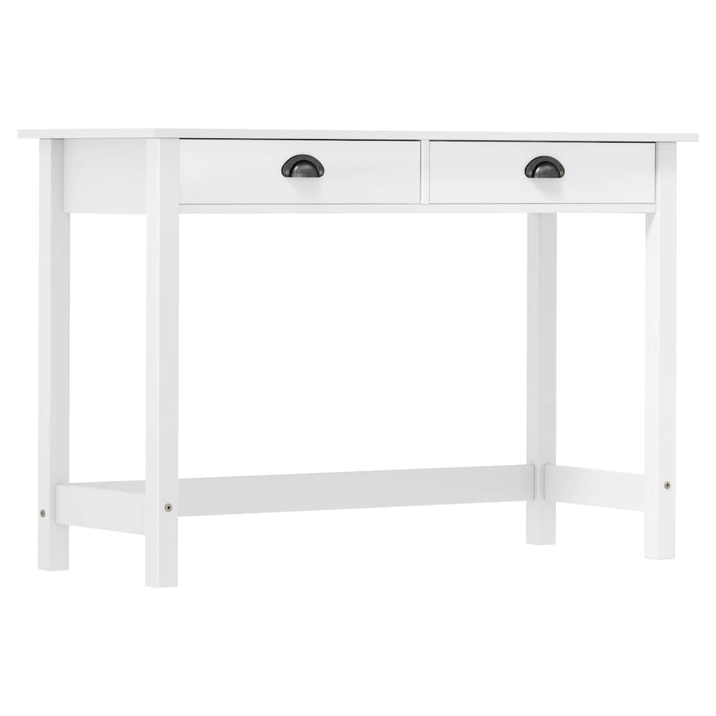 Vidaxl wandtafel hill 2 lades 110x45x74 cm massief grenenhout