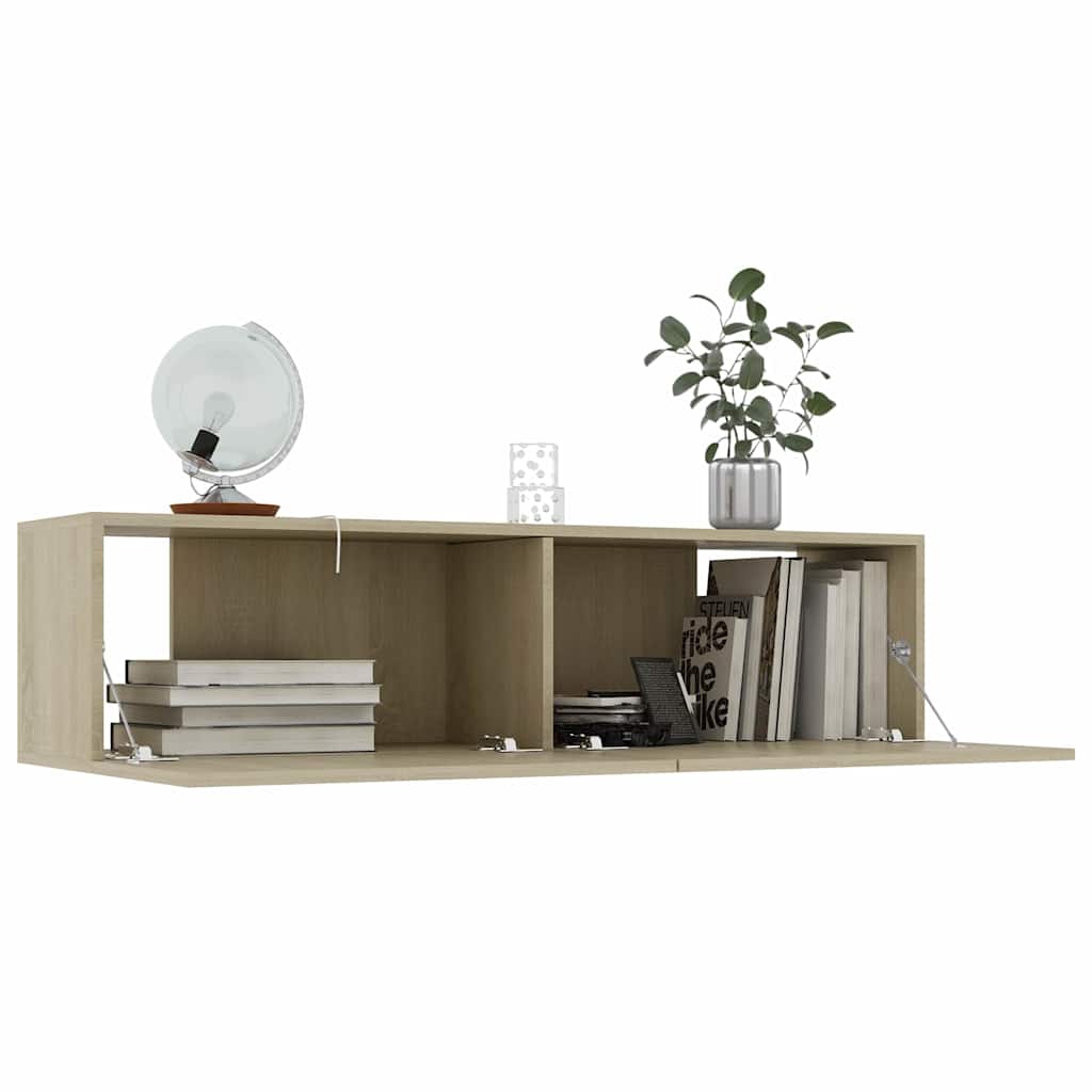 Vidaxl tv-meubel 120x30x30 cm bewerkt hout sonoma eikenkleurig