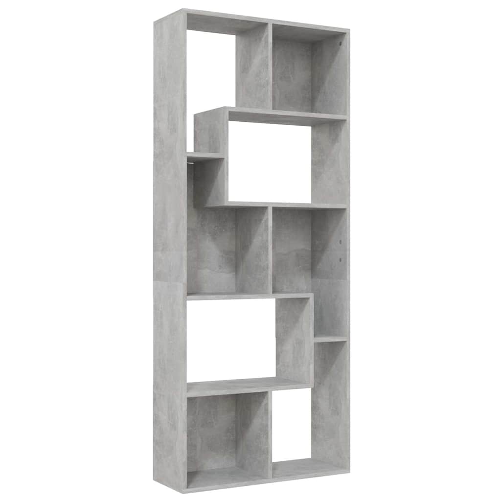 Vidaxl boekenkast 67x24x161 cm bewerkt hout betongrijs