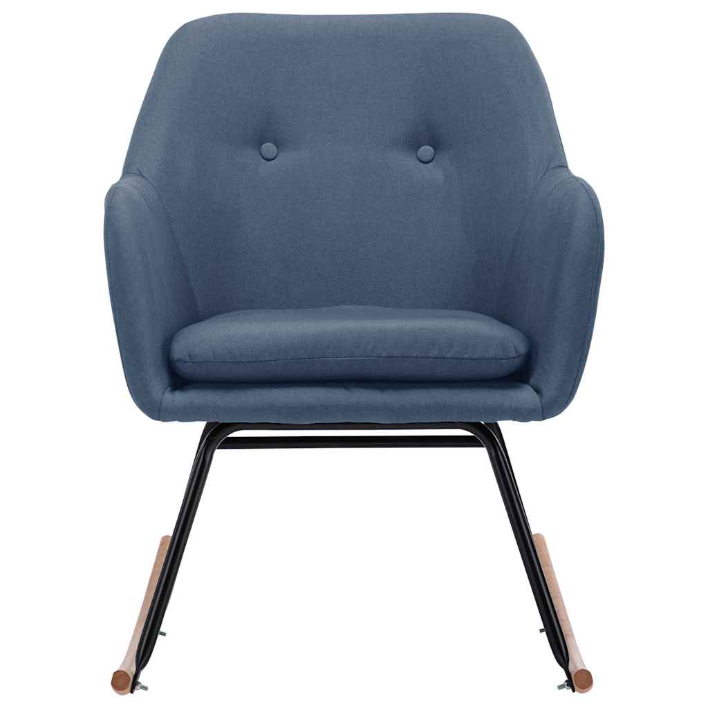 Vidaxl schommelstoel stof blauw