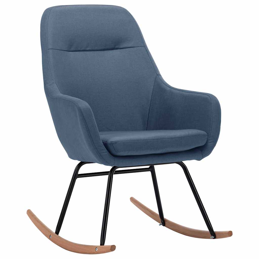 Vidaxl schommelstoel stof blauw