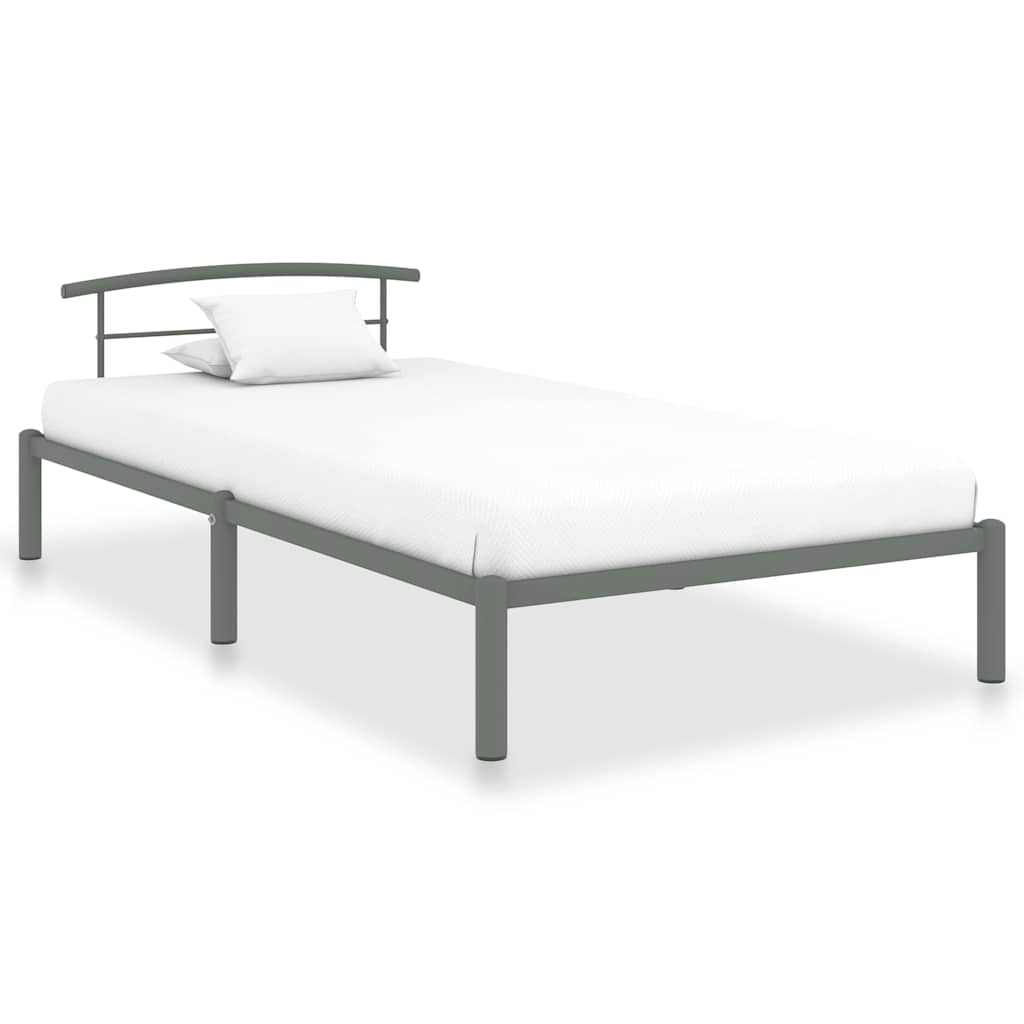 Vidaxl bedframe metaal grijs 90x200 cm