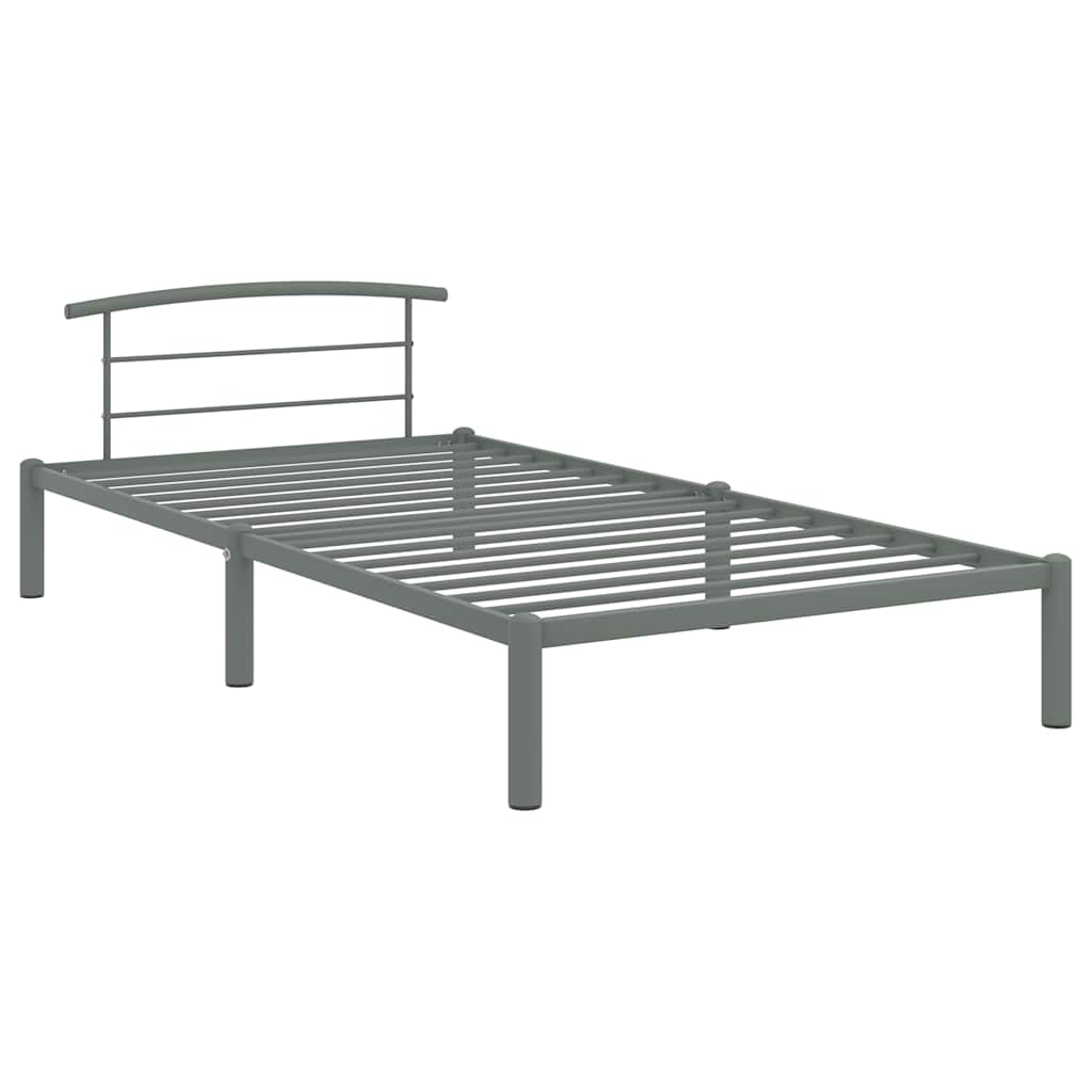 Vidaxl bedframe metaal grijs 90x200 cm