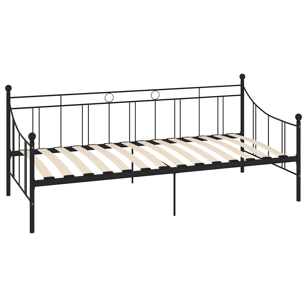 Vidaxl slaapbank metaal zwart 90x200 cm