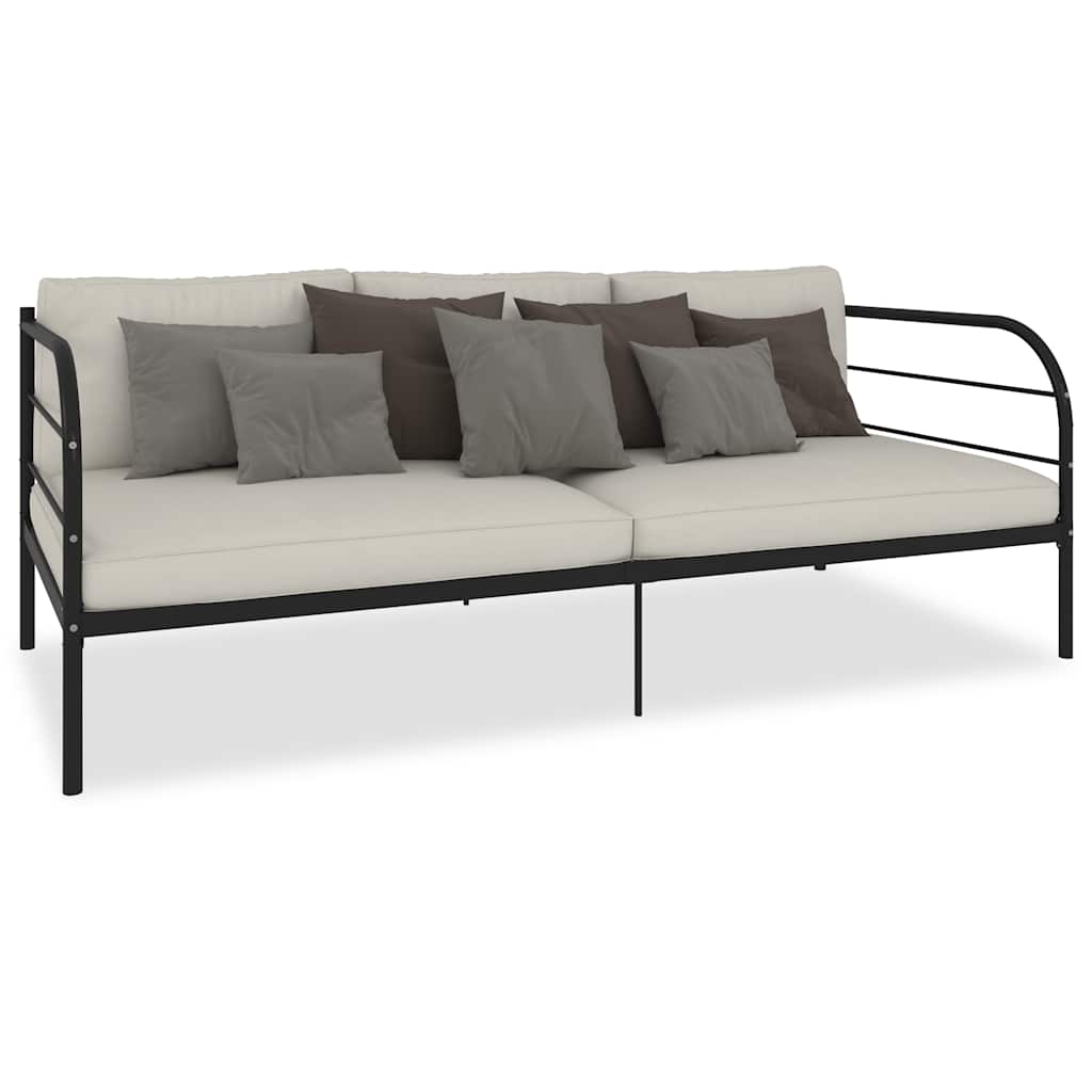 Vidaxl bedbank metaal zwart 90x200 cm