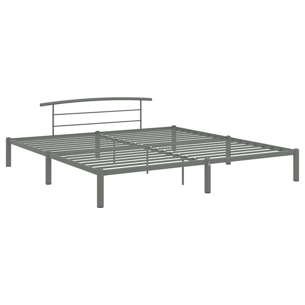 Vidaxl bedframe metaal grijs 200x200 cm