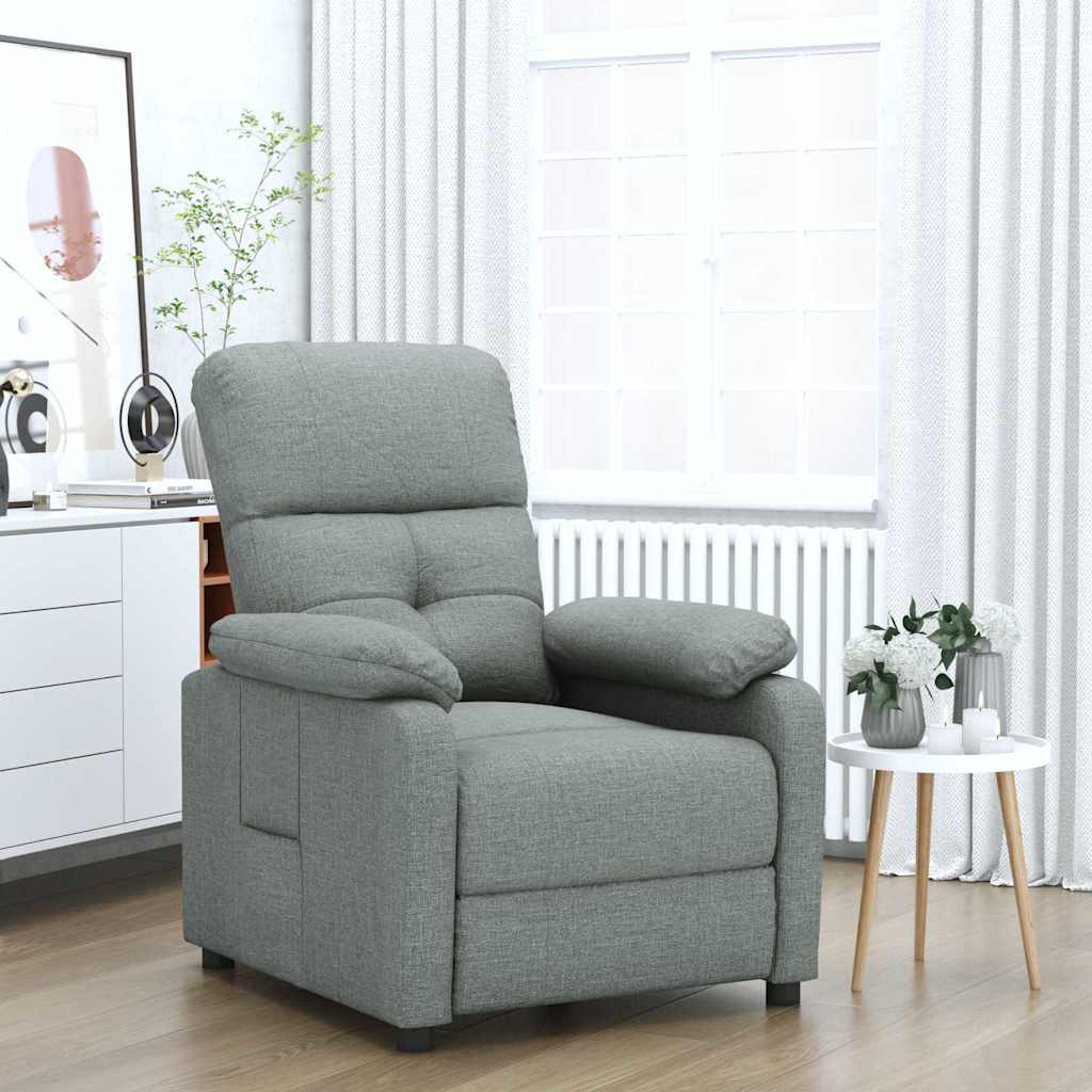 Vidaxl fauteuil verstelbaar stof donkergrijs