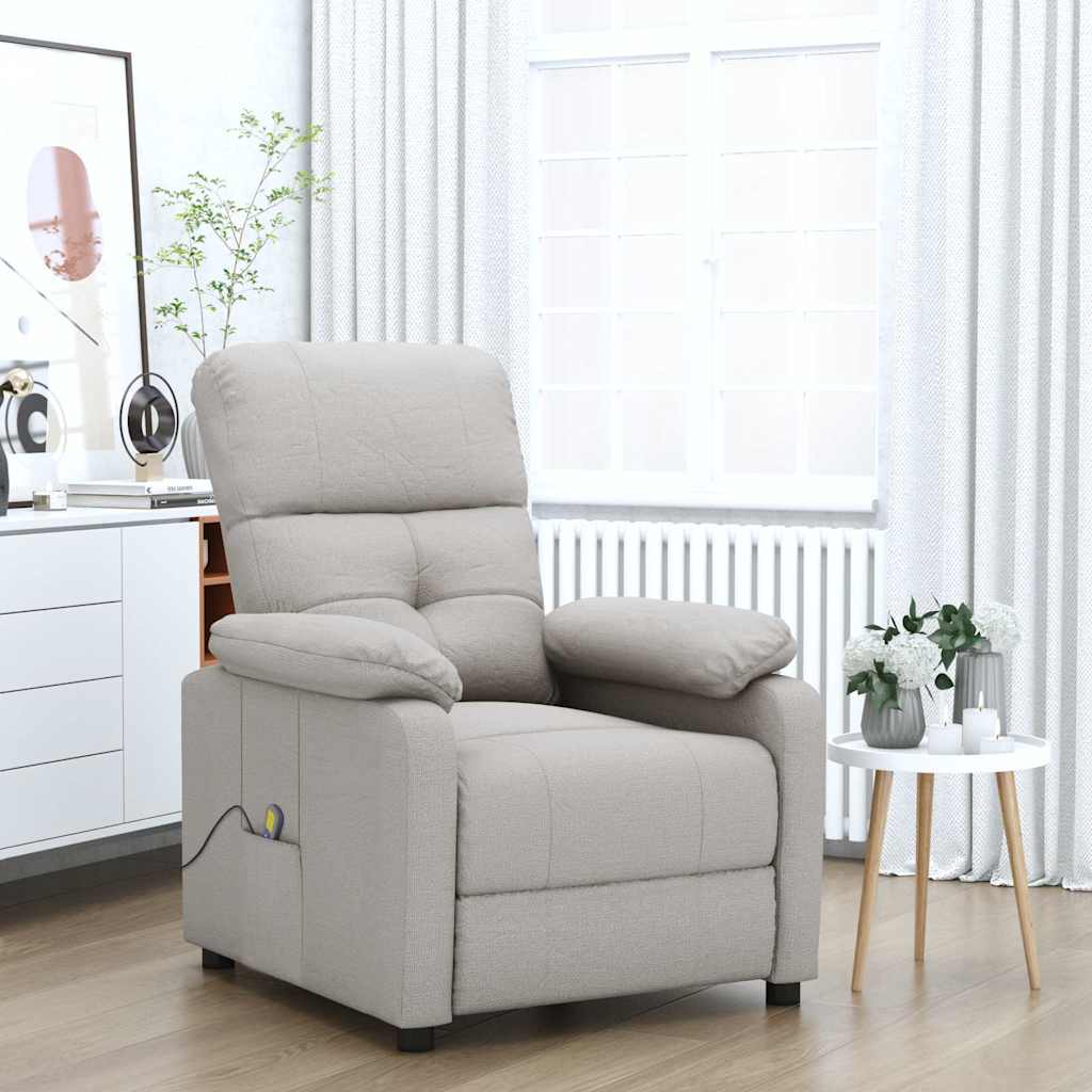Vidaxl massagestoel stof taupe