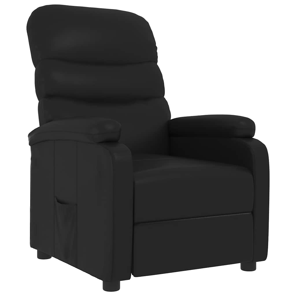 Vidaxl fauteuil verstelbaar kunstleer zwart