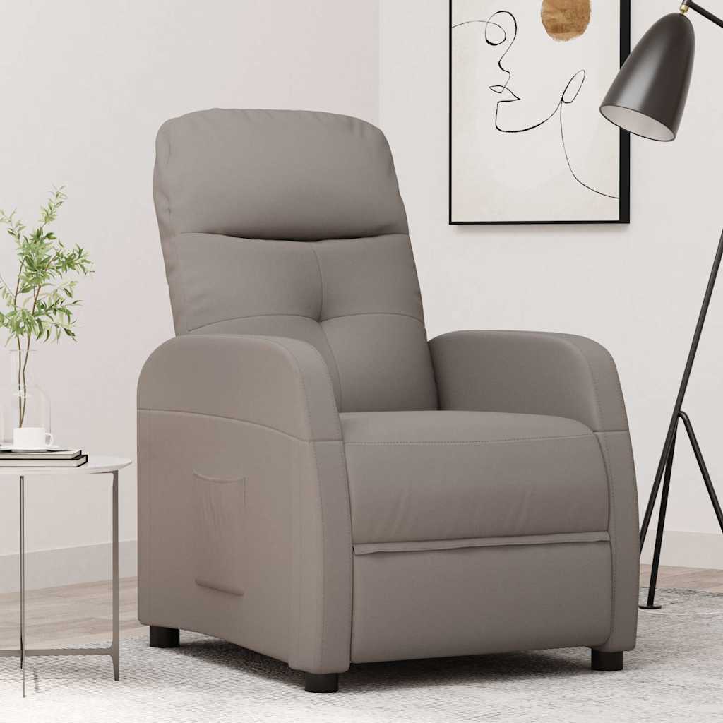 Vidaxl fauteuil verstelbaar stof taupe