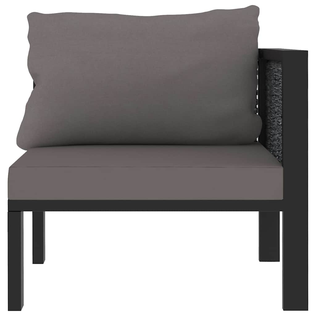 Vidaxl hoekbank sectioneel met linkerarmleuning poly rattan antraciet