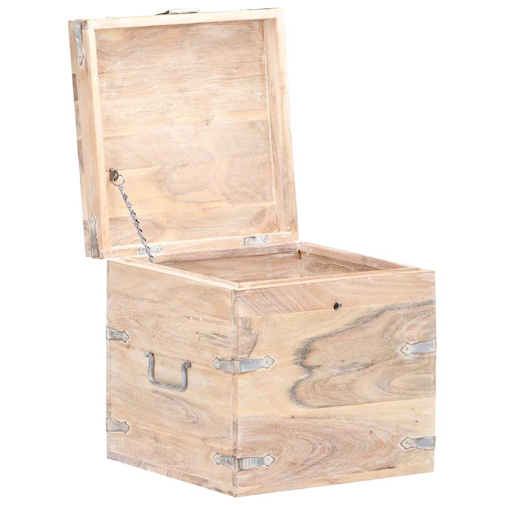 Vidaxl opbergkist 40x40x40 cm massief acaciahout