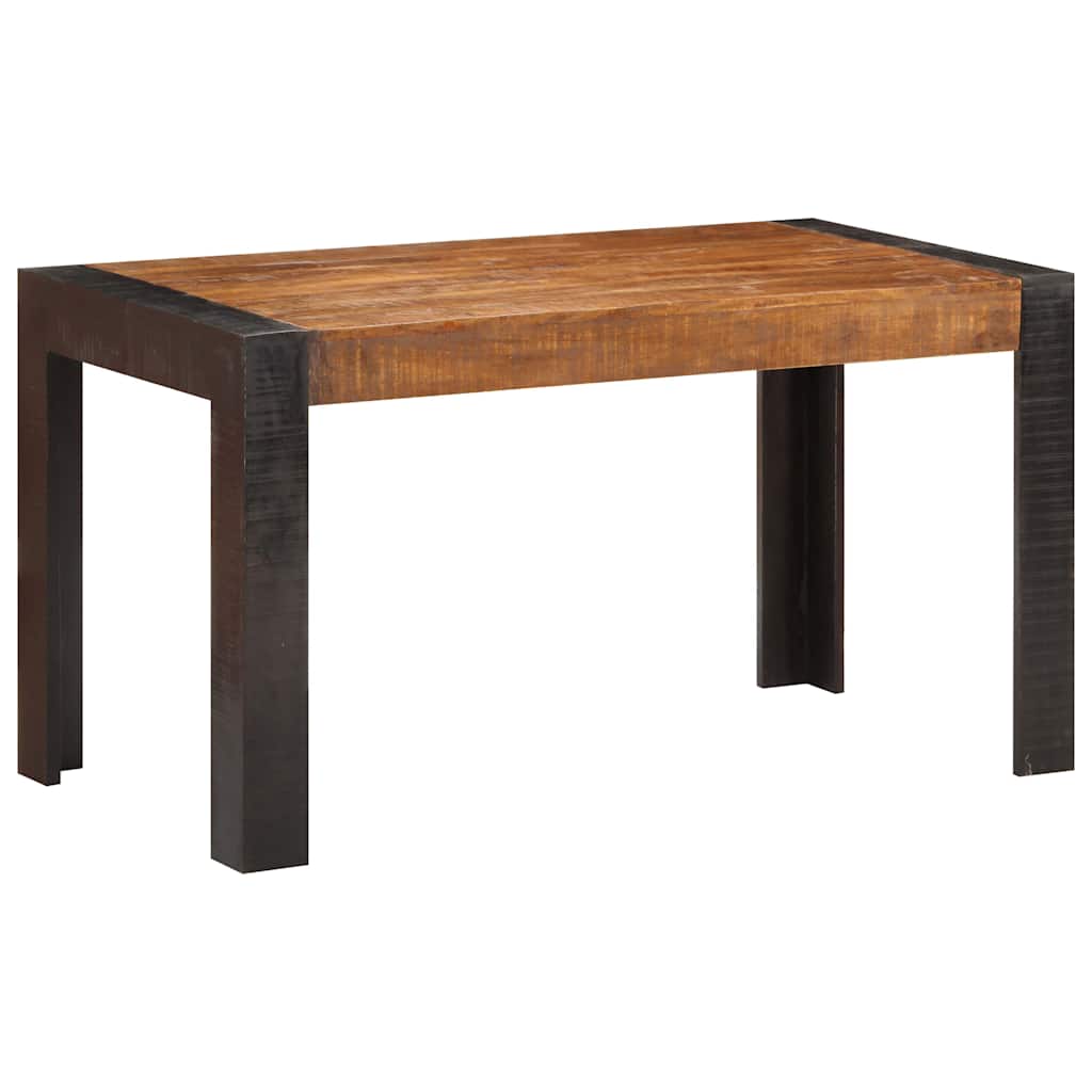 Vidaxl eettafel 140x70x76 cm massief ruw mangohout