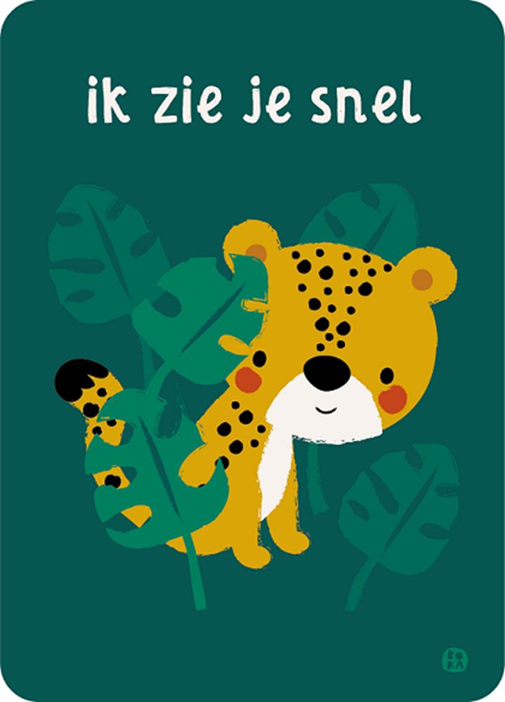 Jungle ansichtkaart. ik zie je snel. (5