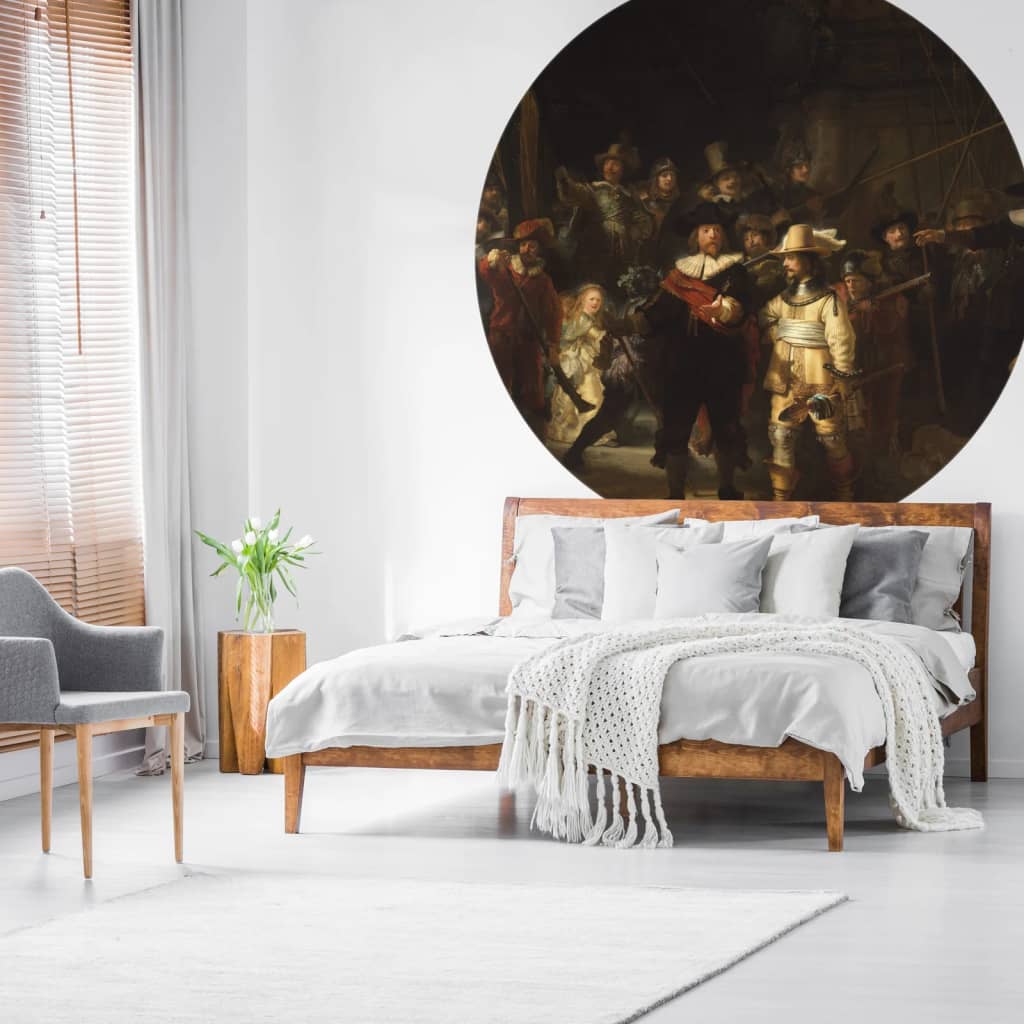 Wallart behangcirkel the night watch 142,5 cm