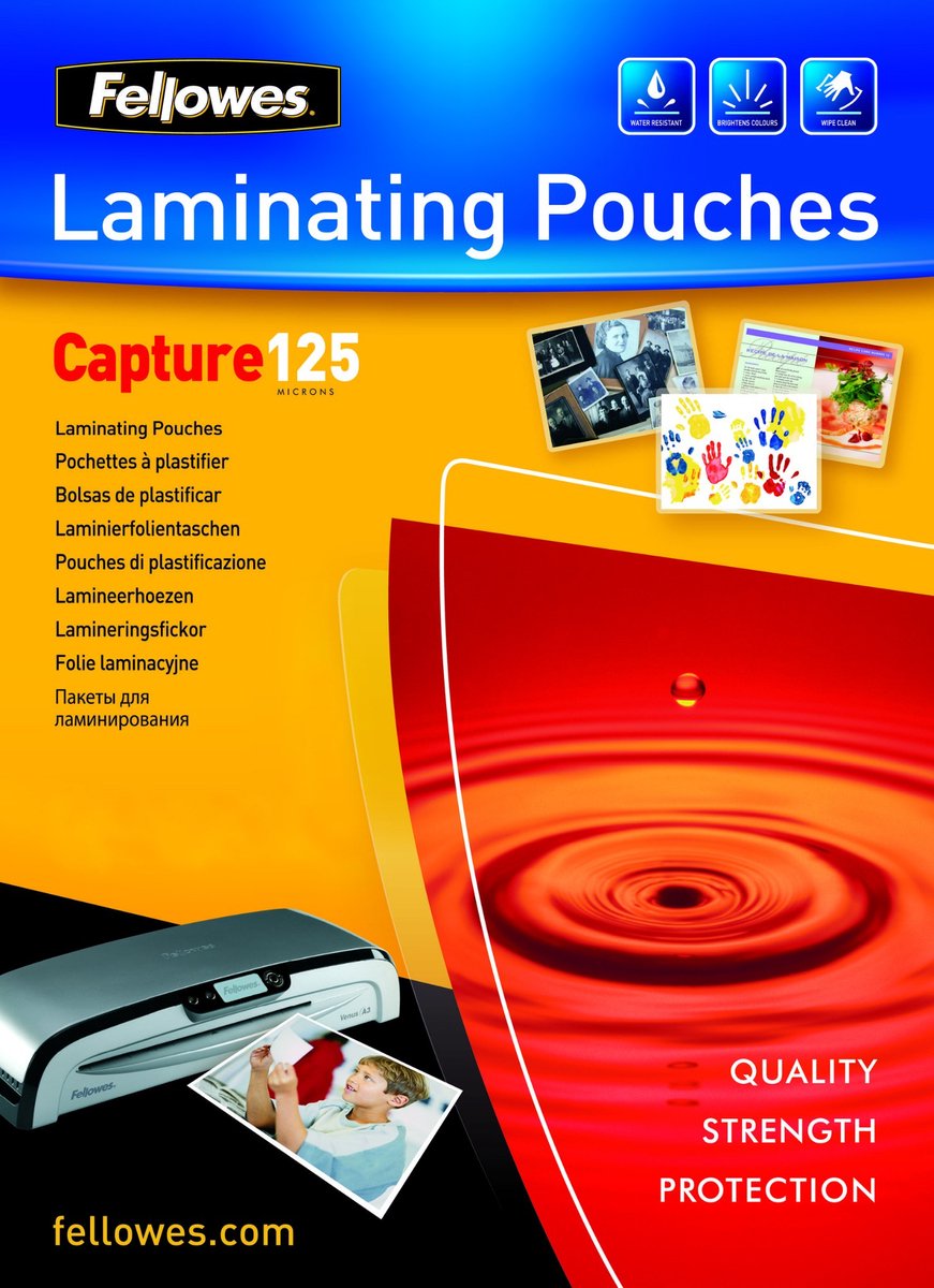 Fellowes lamineerhoezen 83x113 mm 125 micron glanzend 100 stuks