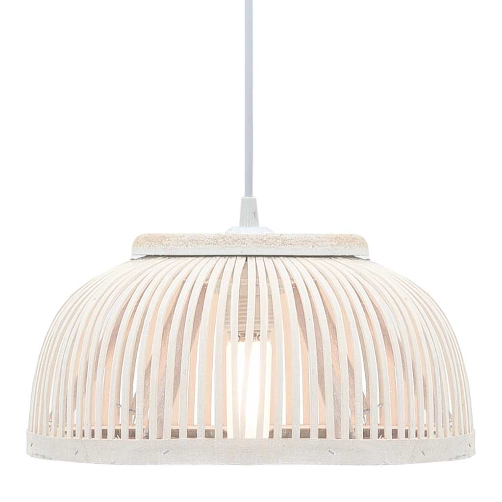Vidaxl hanglamp halfrond 40 w e27 34x14,5 cm bamboe
