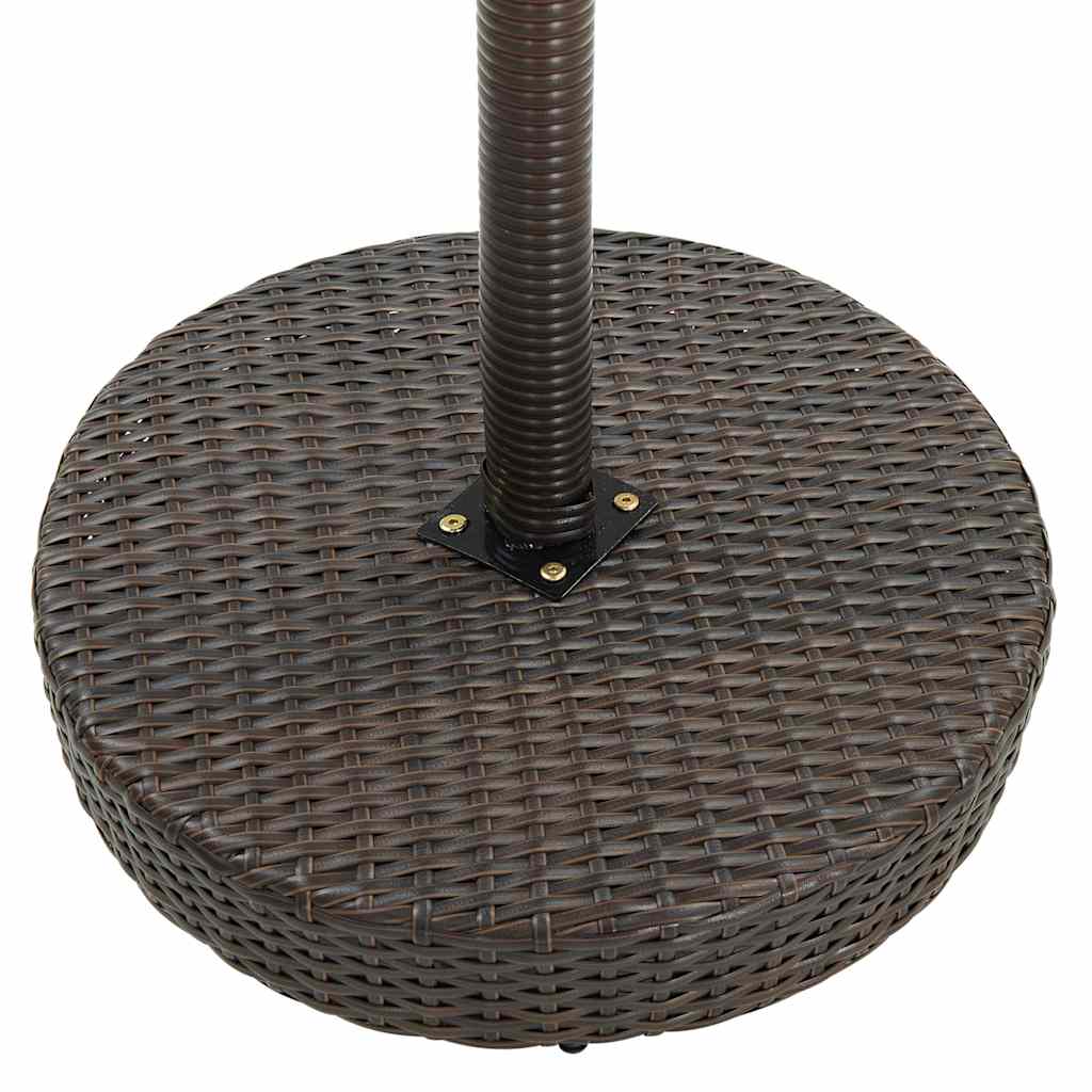 Vidaxl tuintafel 75,5x106 cm poly rattan bruin