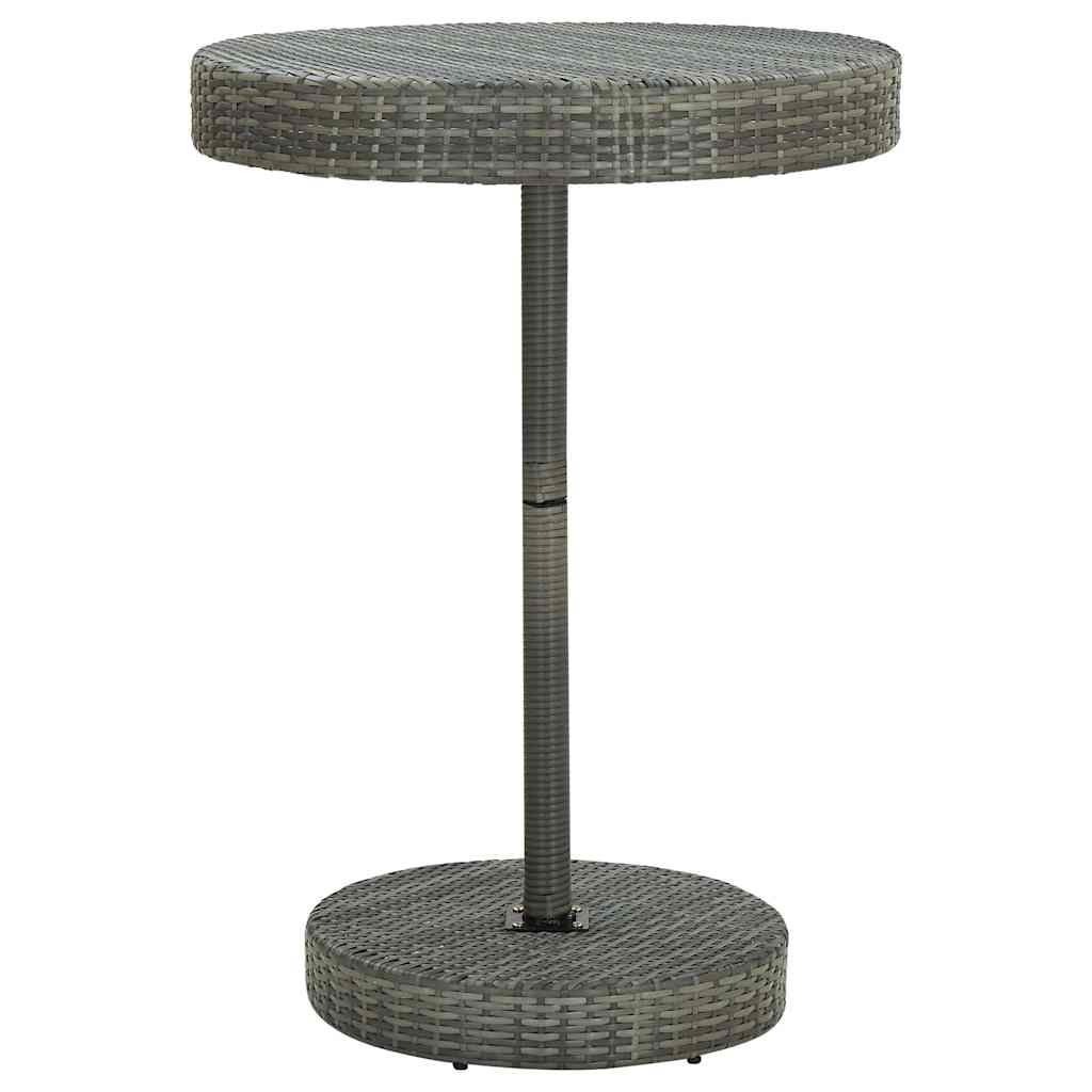 Vidaxl tuintafel 75,5x106 cm poly rattan grijs