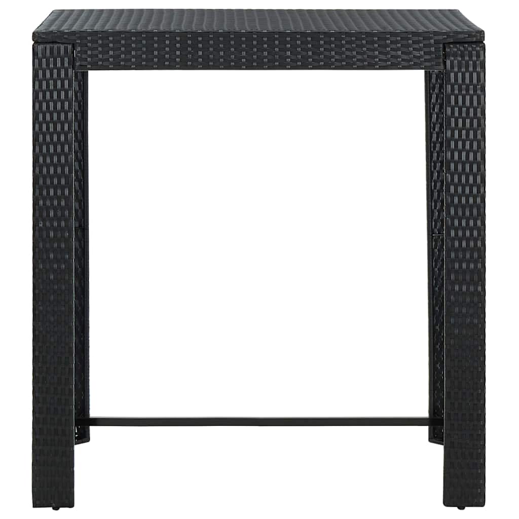 Vidaxl tuinbartafel 100x60,5x110,5 cm poly rattan zwart