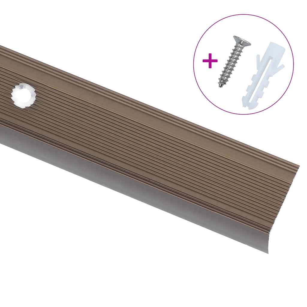 Vidaxl trapneuzen l-vormig 5 st 90 cm aluminium bruin