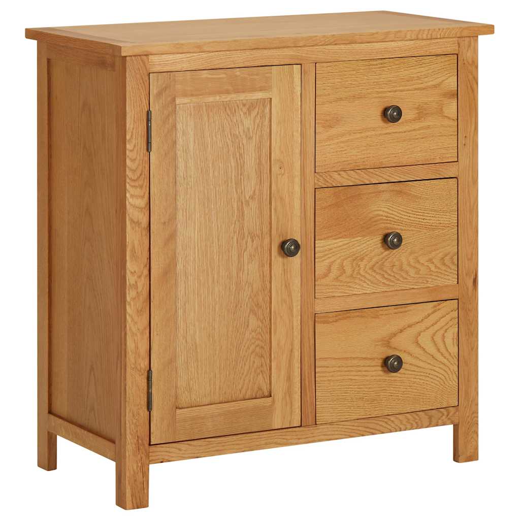 Vidaxl kast 70x35x75 cm massief eikenhout