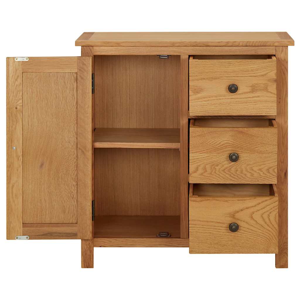 Vidaxl kast 70x35x75 cm massief eikenhout
