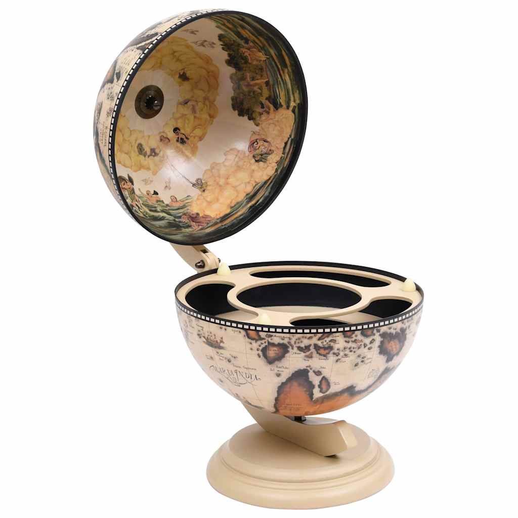 Vidaxl globebar tafelmodel eucalyptushout wit