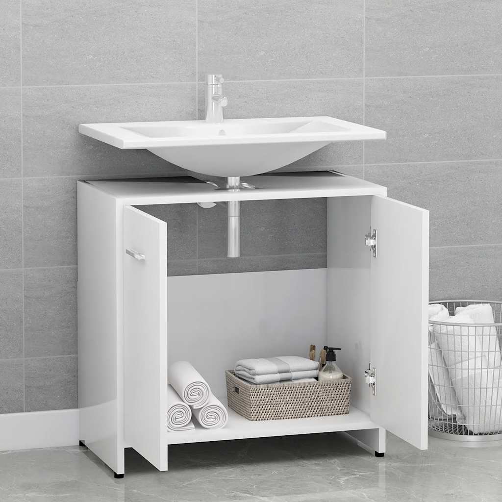 Vidaxl badkamerkast 60x33x61 cm bewerkt hout wit
