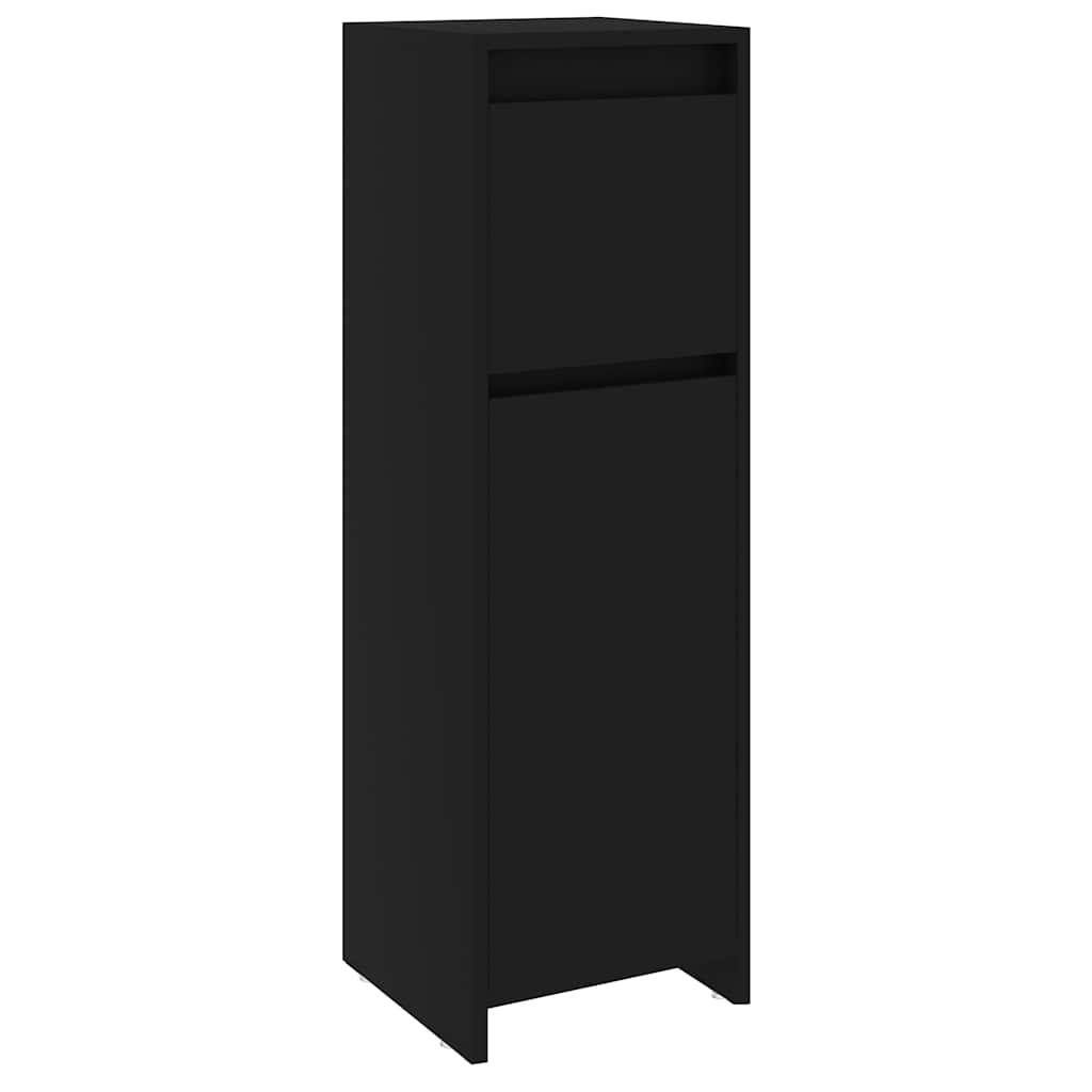Vidaxl badkamerkast 30x30x95 cm bewerkt hout zwart