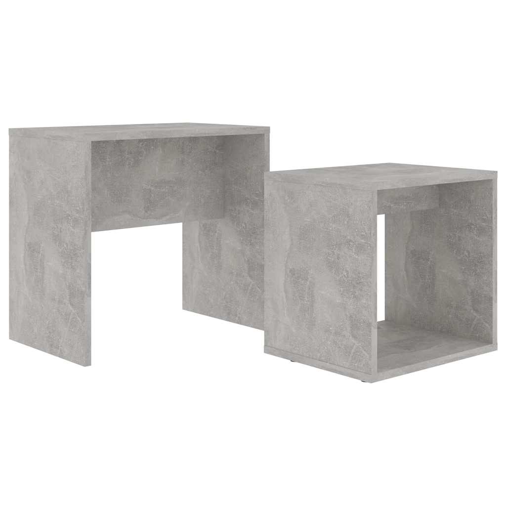 Vidaxl salontafelset 48x30x45 cm bewerkt hout betongrijs