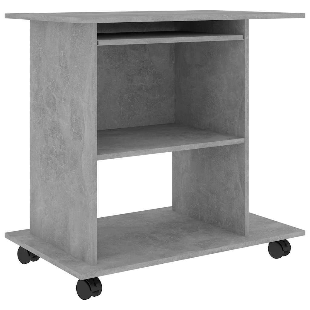 Vidaxl computerbureau 80x50x75 cm bewerkt hout betongrijs