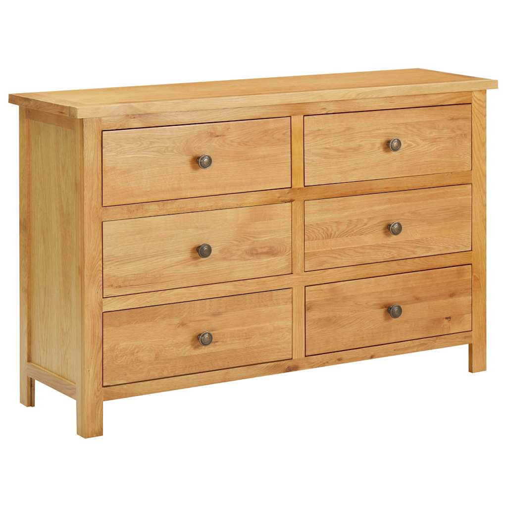 Vidaxl ladekast 105x33,5x73 cm massief eikenhout