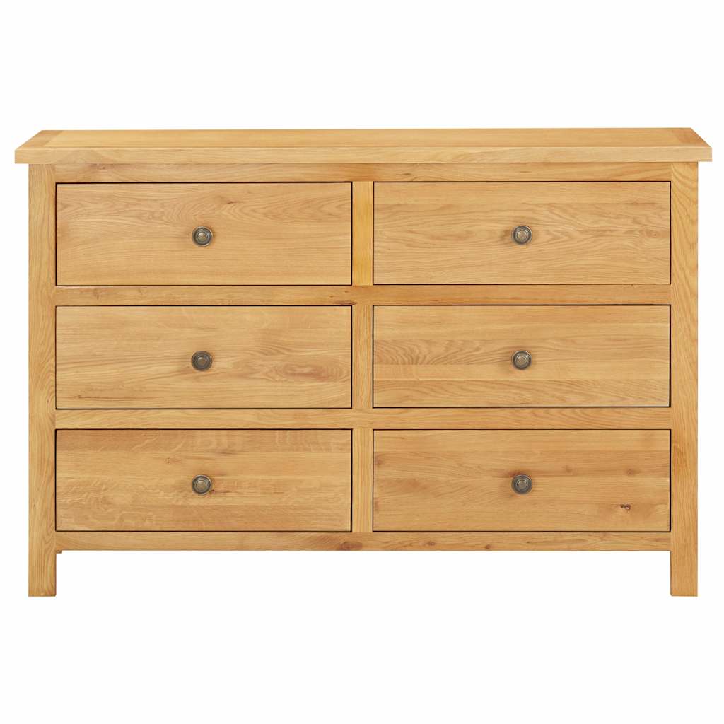 Vidaxl ladekast 105x33,5x73 cm massief eikenhout